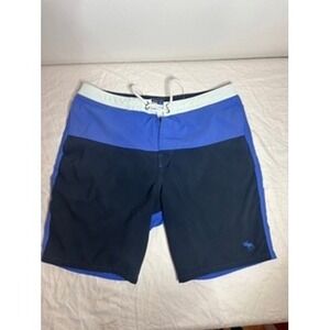 Abercrombie Fitch Color Block Board Shorts Men Blue navy blue Swim Trunks 34